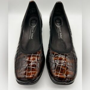 🔥NEW🔥JOSEF Seibel Bridget Airped Loafer - Brown/Tortoise Patent Croc Size 39/8
